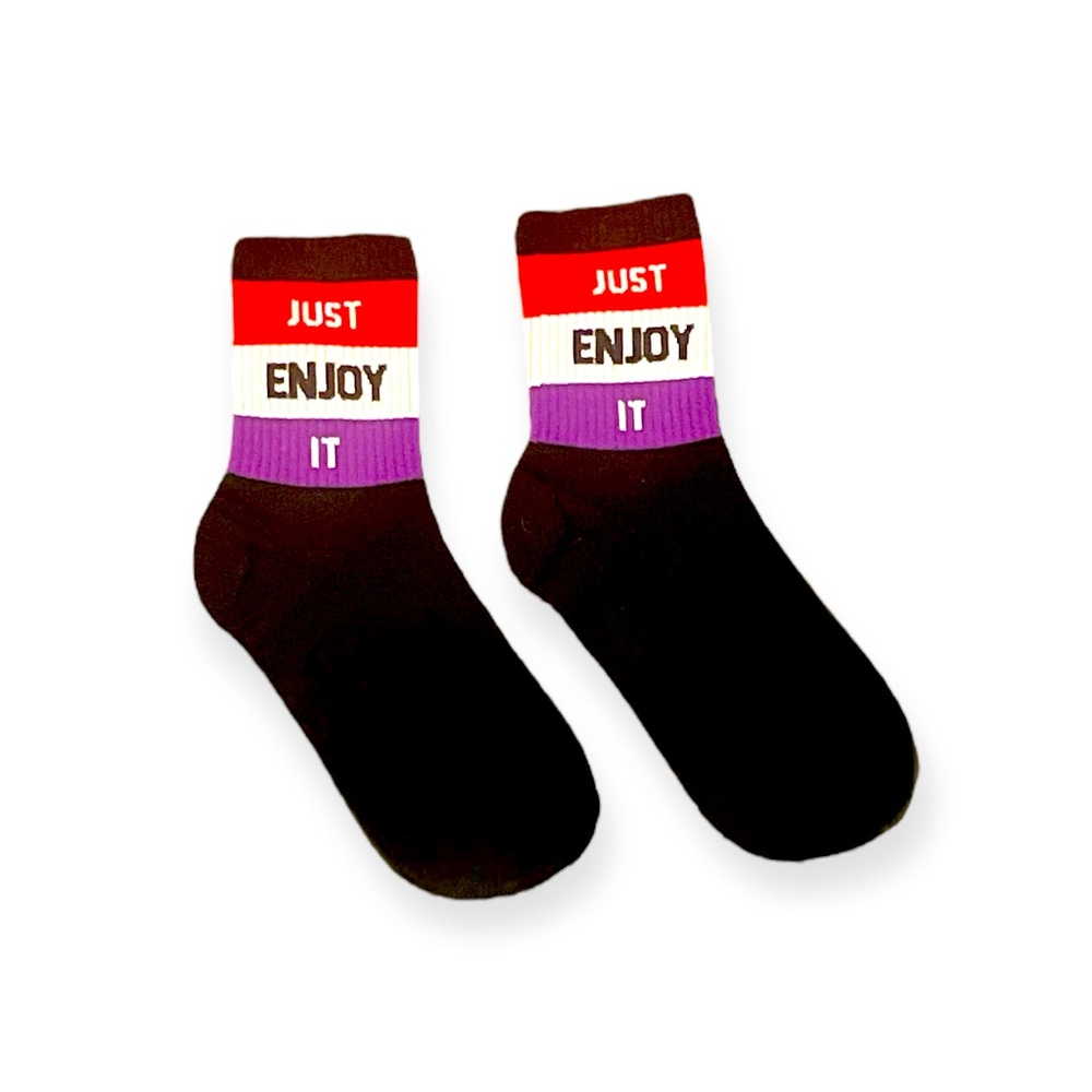 Just Enjoy It Socks Black